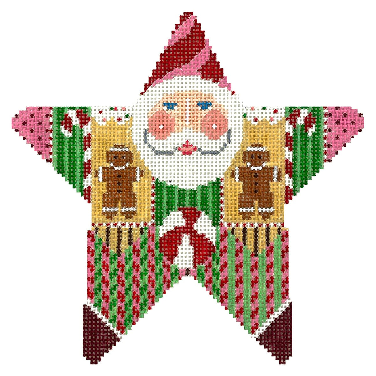 Holiday Sweets Star Santa Painted Canvas Shelly Tribbey - 1