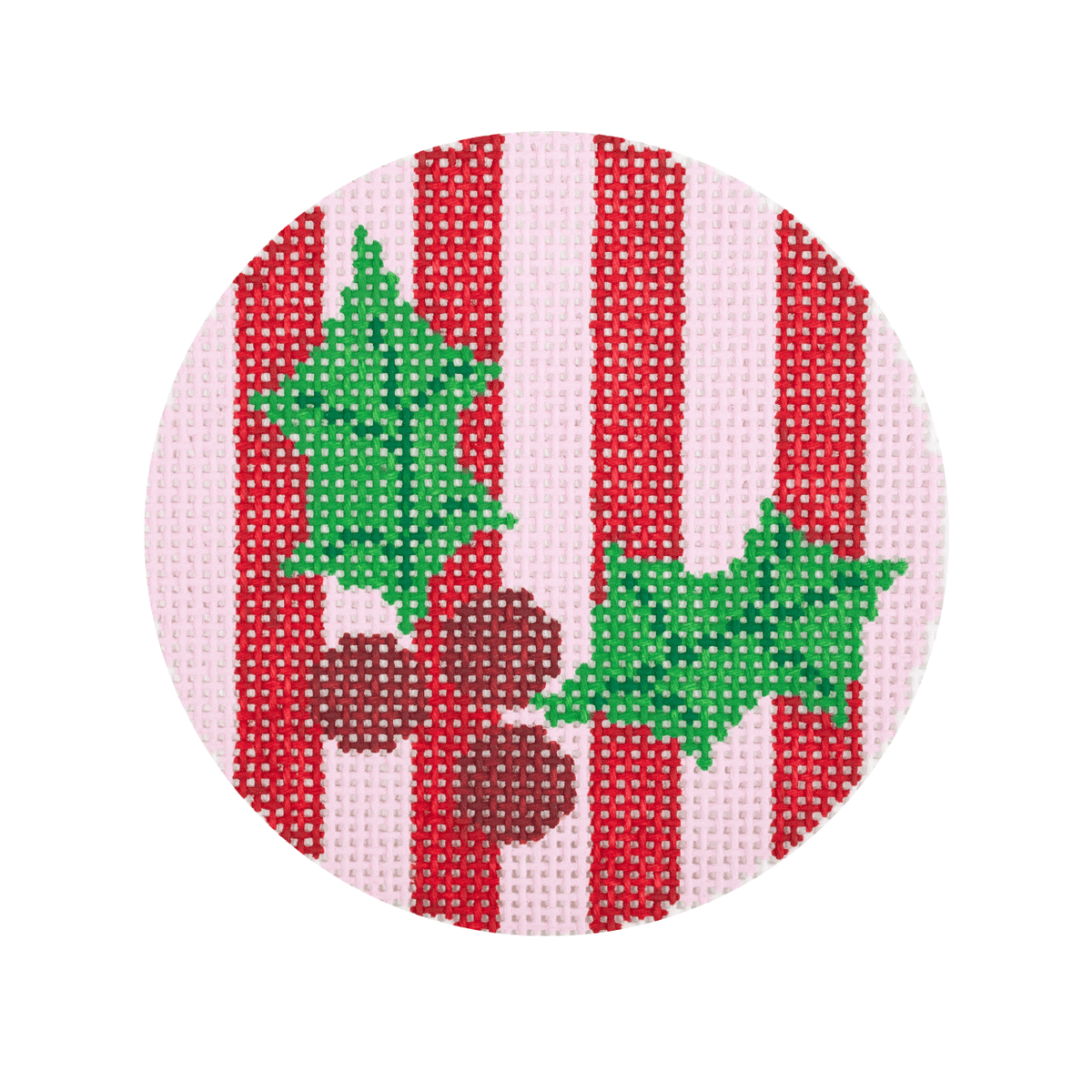 Holly Pink & Red Round Printed Canvas Nash & Daughters - 1