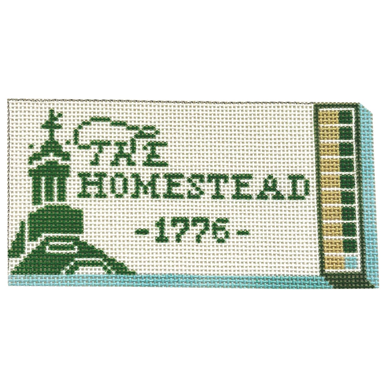 Homestead Matchbox Ornament Painted Canvas Spruce Street Studio - 1