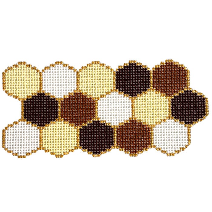 Honeycomb Insert Painted Canvas Fire and Iris - 1