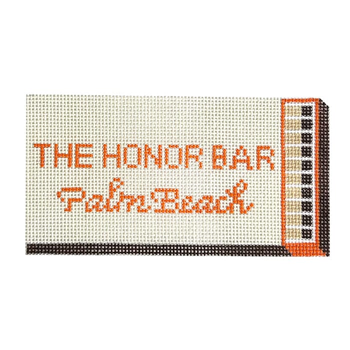 Honor Bar Palm Beach Matchbox Ornament Painted Canvas Spruce Street Studio - 1