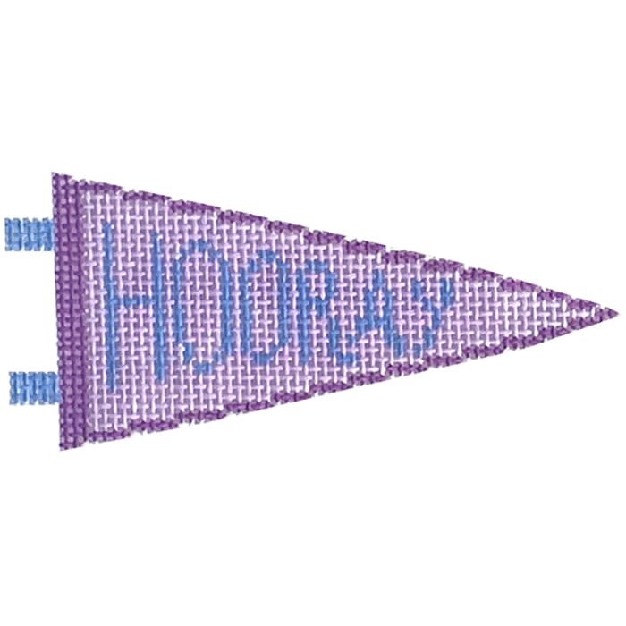 Hooray! Mini Pennant Painted Canvas Alice & Blue - 1
