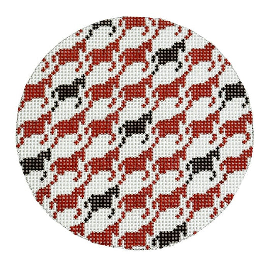 Horse Tooth Round Painted Canvas The Gingham Stitchery 