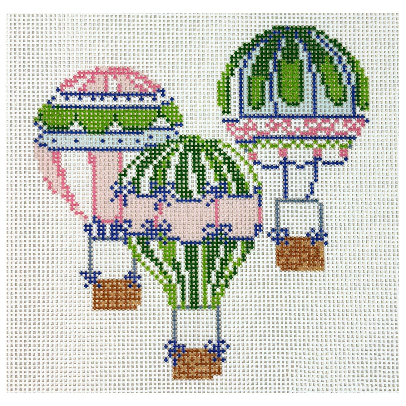 Hot Air Balloon Ornament Printed Canvas KCN Designers - 1