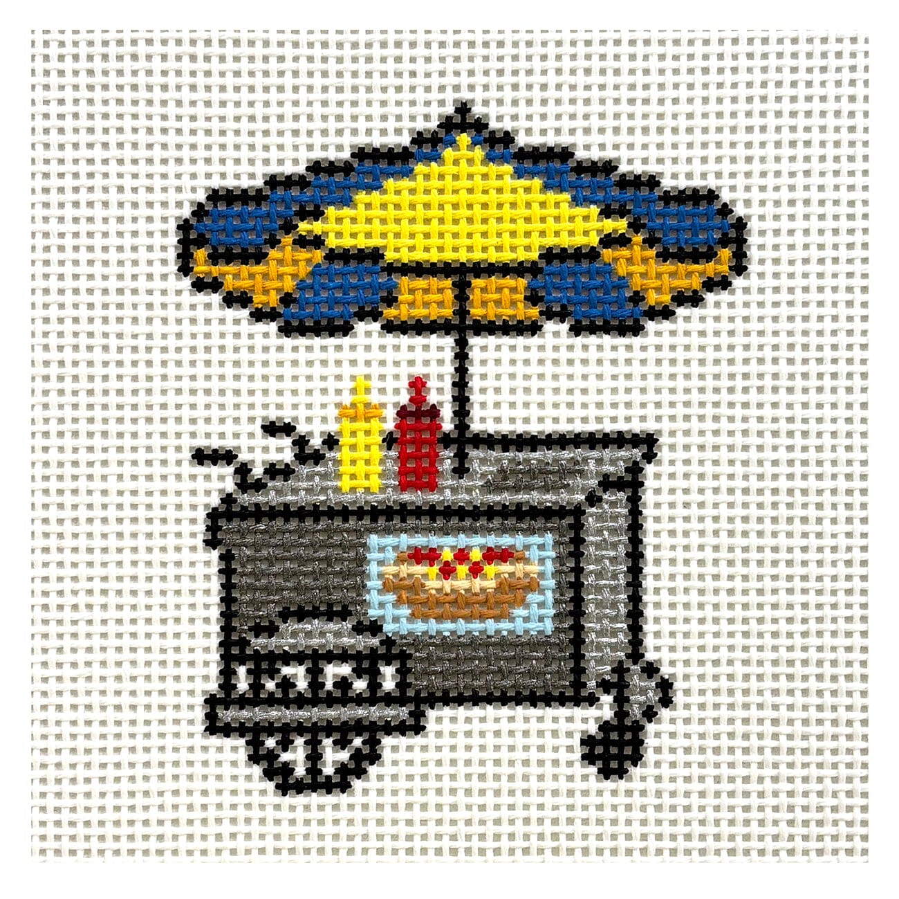Hot Dog Cart Painted Canvas Morgan Julia Designs - 1