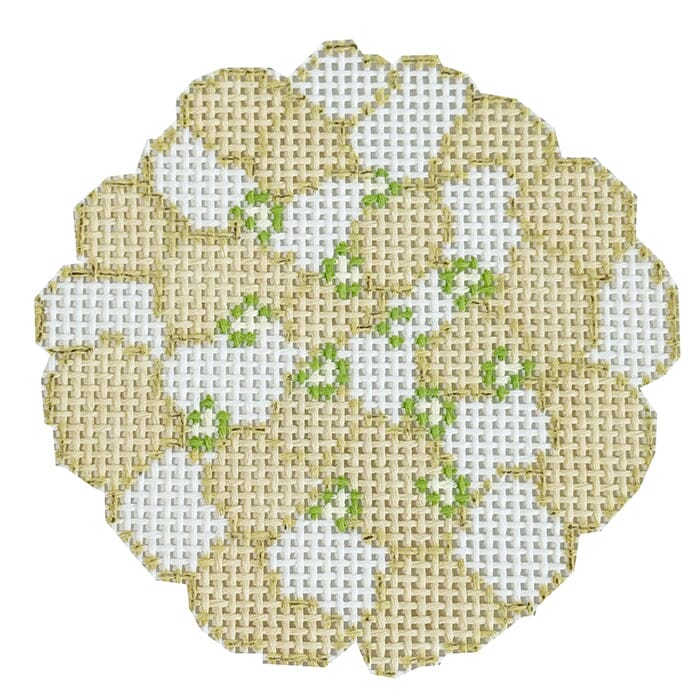 Hydrangeas Bloom 4x4 Ivory Painted Canvas Love MHB Studio - 1