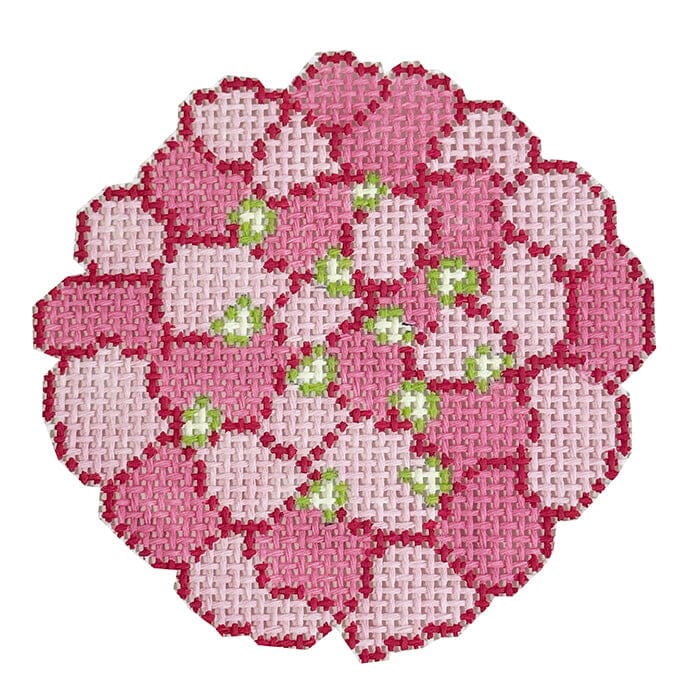 Hydrangeas Bloom 4x4 Pink Painted Canvas Love MHB Studio - 1