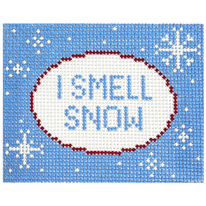 I Smell Snow Painted Canvas Goodpoint Needlepoint - 1