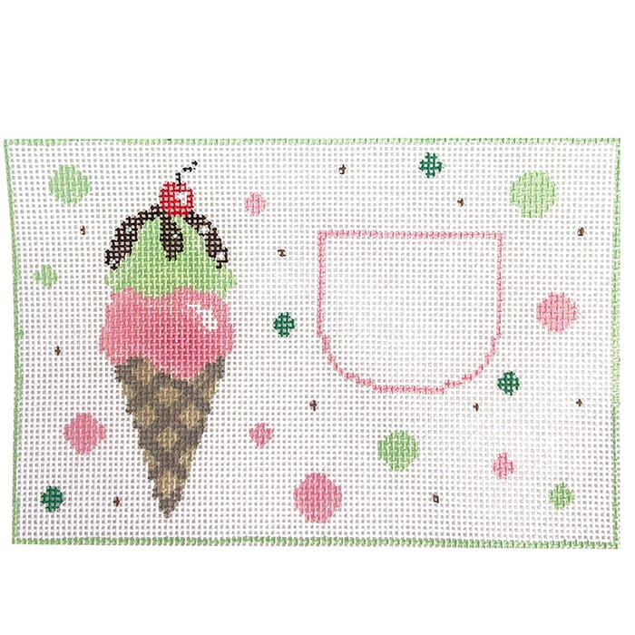 Ice Cream Tooth Fairy Pillow Painted Canvas Kathy Schenkel Designs - 1
