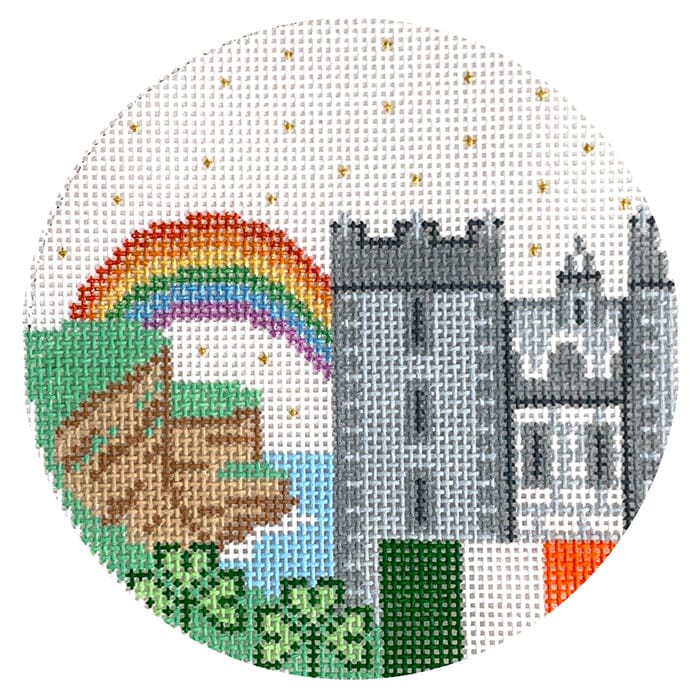 Ireland Sights Round Painted Canvas Coco Frank Studio - 1