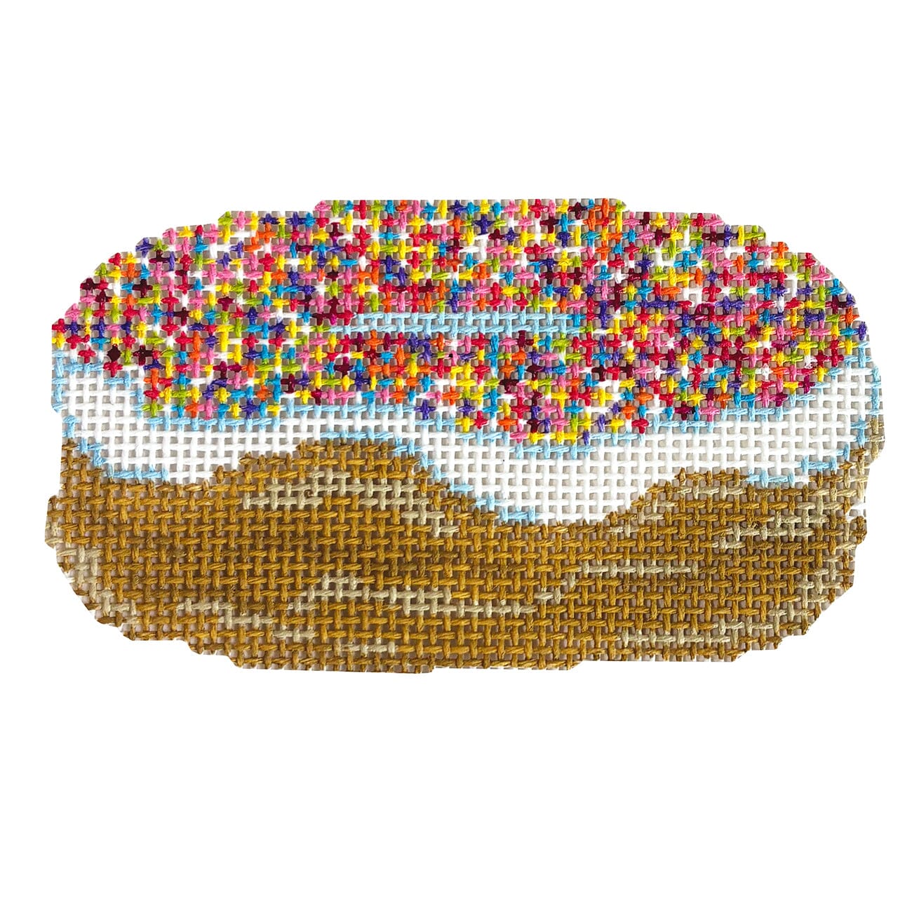 It's Sprinkles Vanilla Donut Painted Canvas Wheelhaus Needlepoint - 1