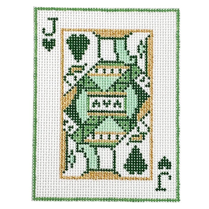 Jack of Hearts Ornament Painted Canvas Coco Frank Studio - 1