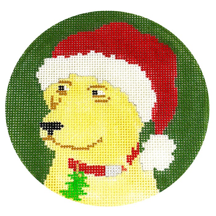 Jack with Hat Yellow Lab Painted Canvas CBK Needlepoint Collections - 1
