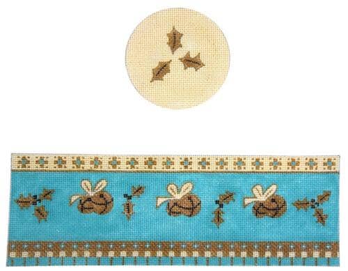 Jingle Aqua hinged box with hardware Painted Canvas Funda Scully - 1