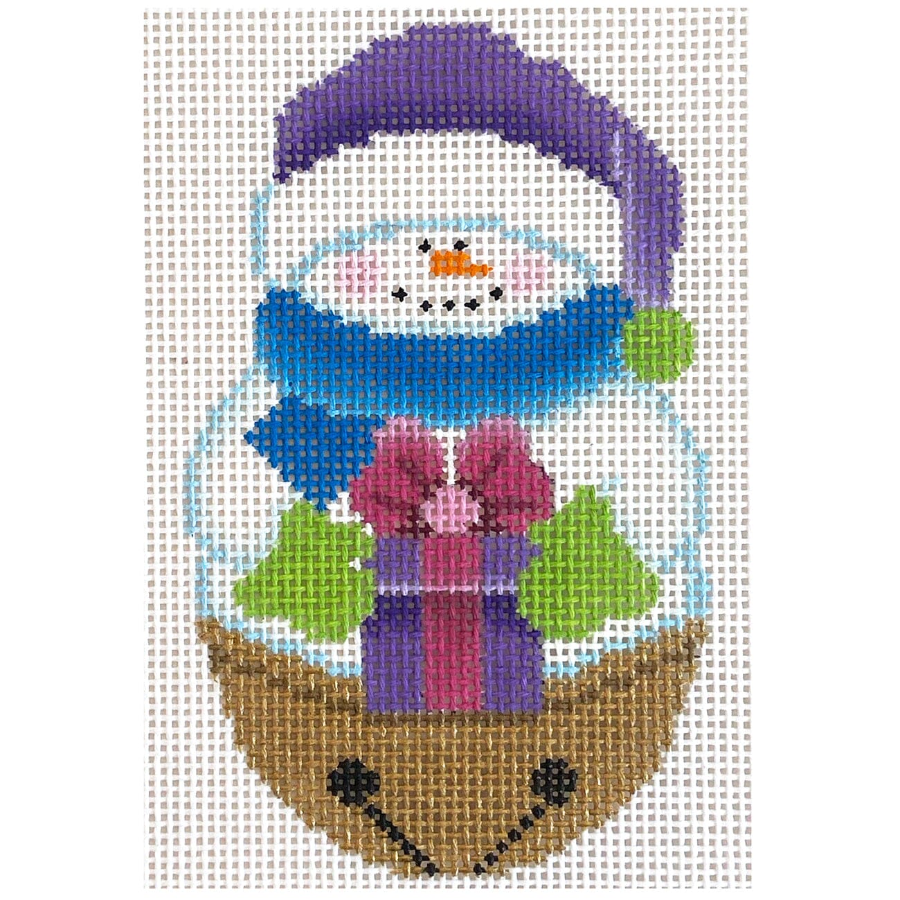 Jingle Bell Snowman, Present Painted Canvas Pepperberry Designs