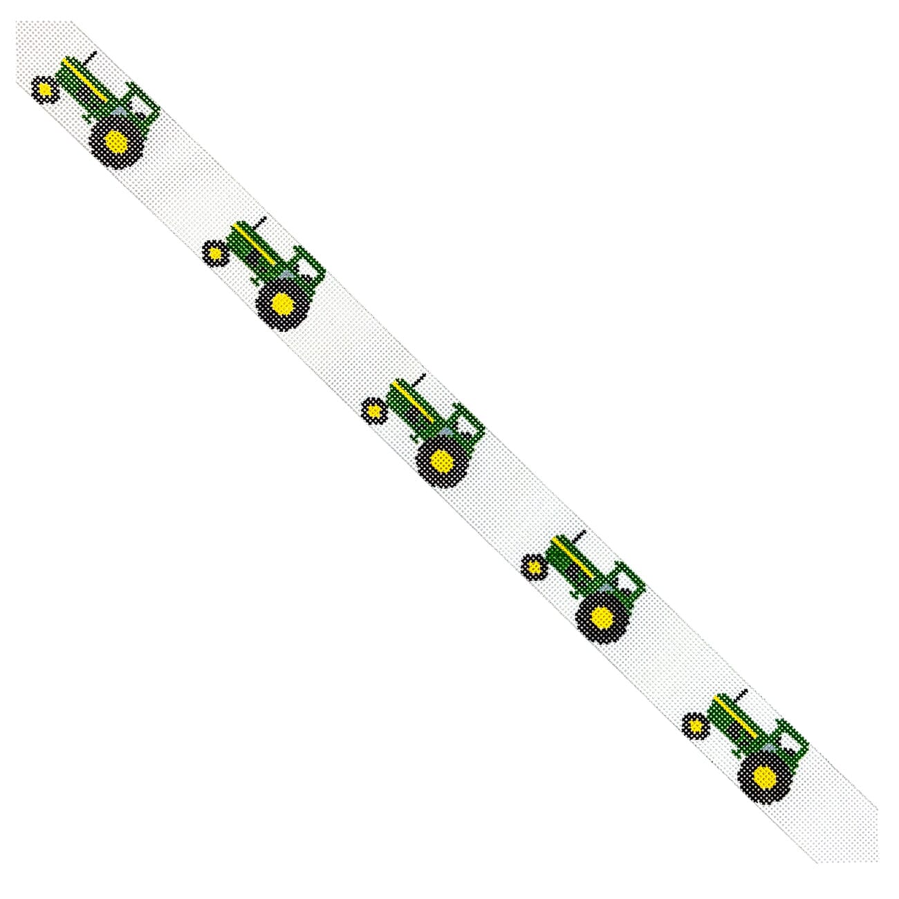 John Deere Tractors Belt Painted Canvas Elm Tree Needlepoint - 1