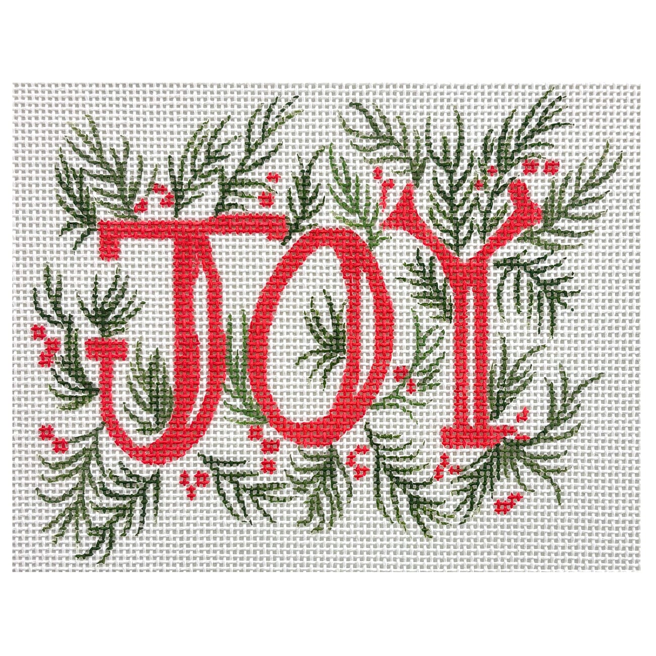 Joy Holly, Small with Project Planner Painted Canvas Walker's Needlepoint - 1