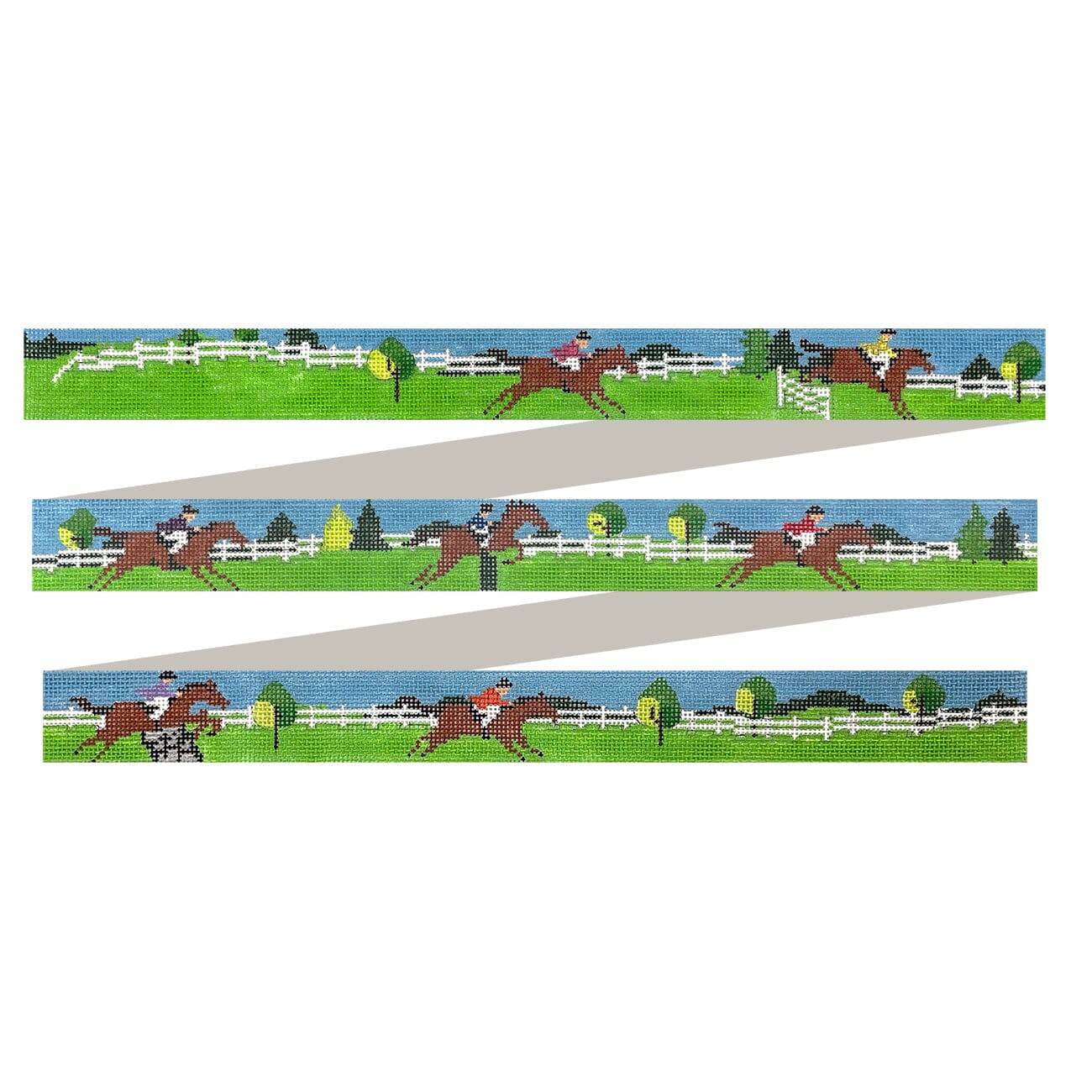 Jumper Scene Belt Painted Canvas The Meredith Collection - 1