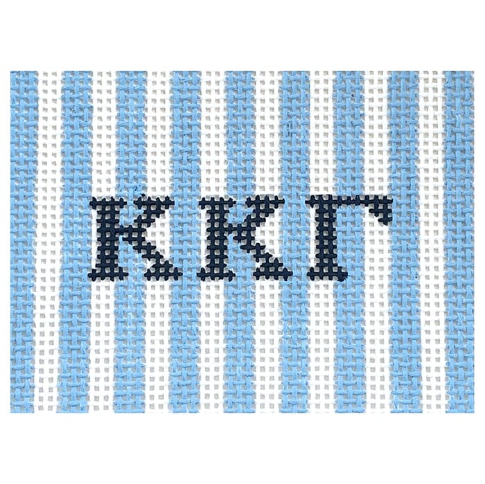 Kappa Kappa Gamma 2x3 Stripes Insert Painted Canvas Kangaroo Paw Designs - 1