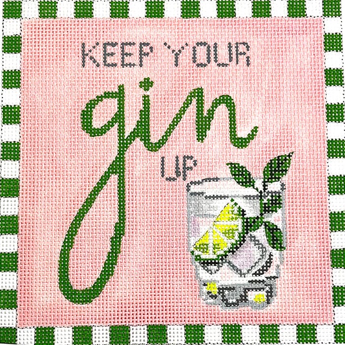 Keep Your Gin Up Painted Canvas Gayla Elliott - 1