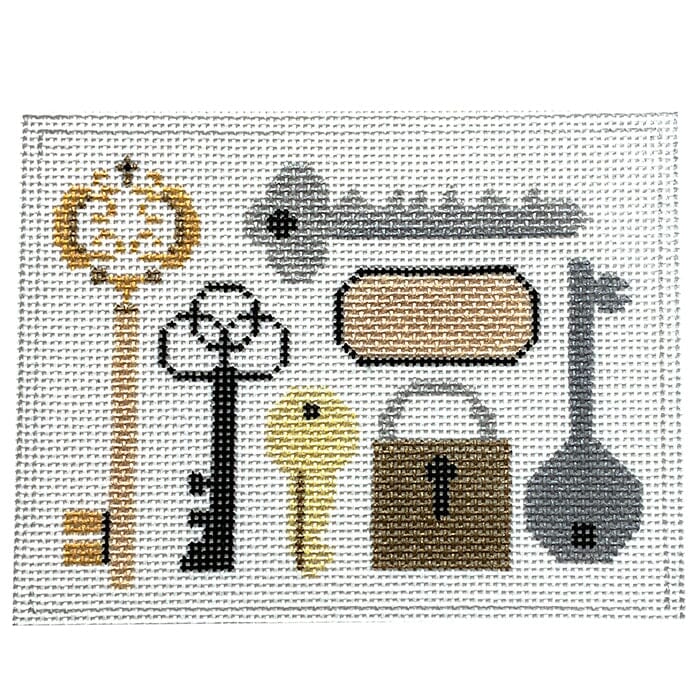 Keys Painted Canvas Vallerie Needlepoint Gallery - 1