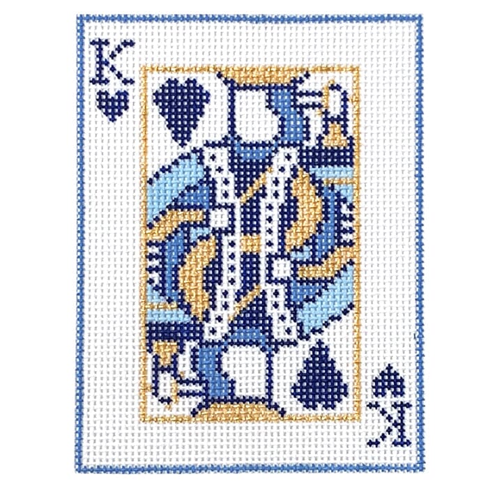 King of Hearts Ornament Painted Canvas Coco Frank Studio - 1