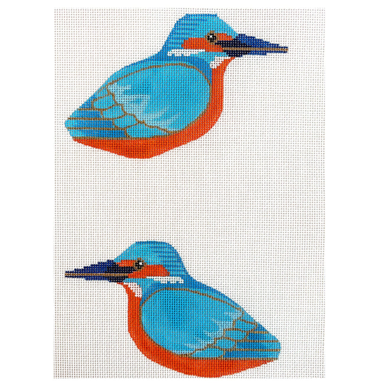 Kingfisher 2 Sided Clip On Painted Canvas Labors of Love Needlepoint - 1
