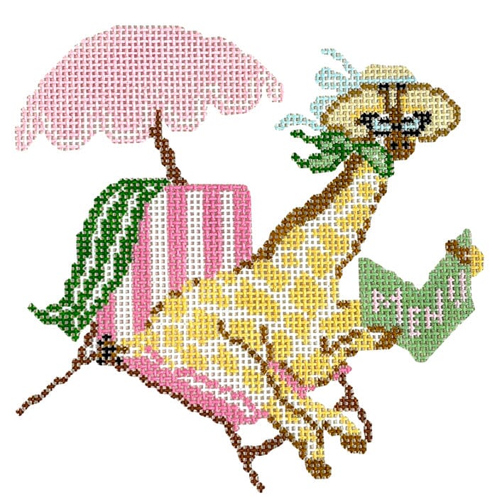 La Dolce Vita Riviera Giraffe Painted Canvas KCN Designers - 1