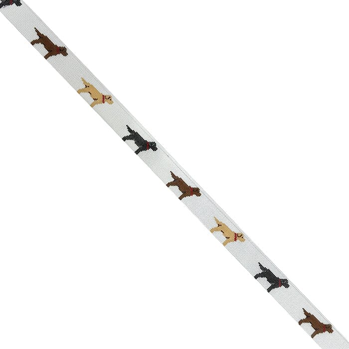 Labs Belt Assorted Design End to End Painted Canvas Elm Tree Needlepoint - 1