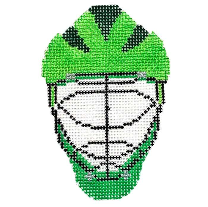 Lacrosse Helmet Painted Canvas Vallerie Needlepoint Gallery - 1