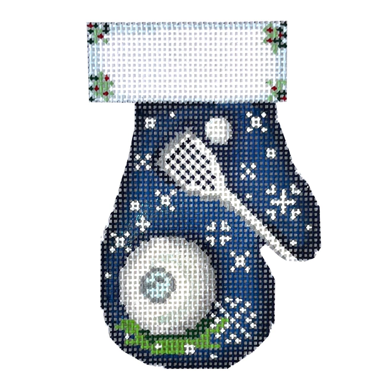 Lacrosse Mitten Printed Canvas Two Sisters Needlepoint - 1