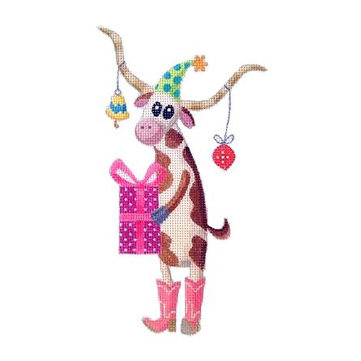 Lady Longhorn Painted Canvas Kirk & Bradley - 1