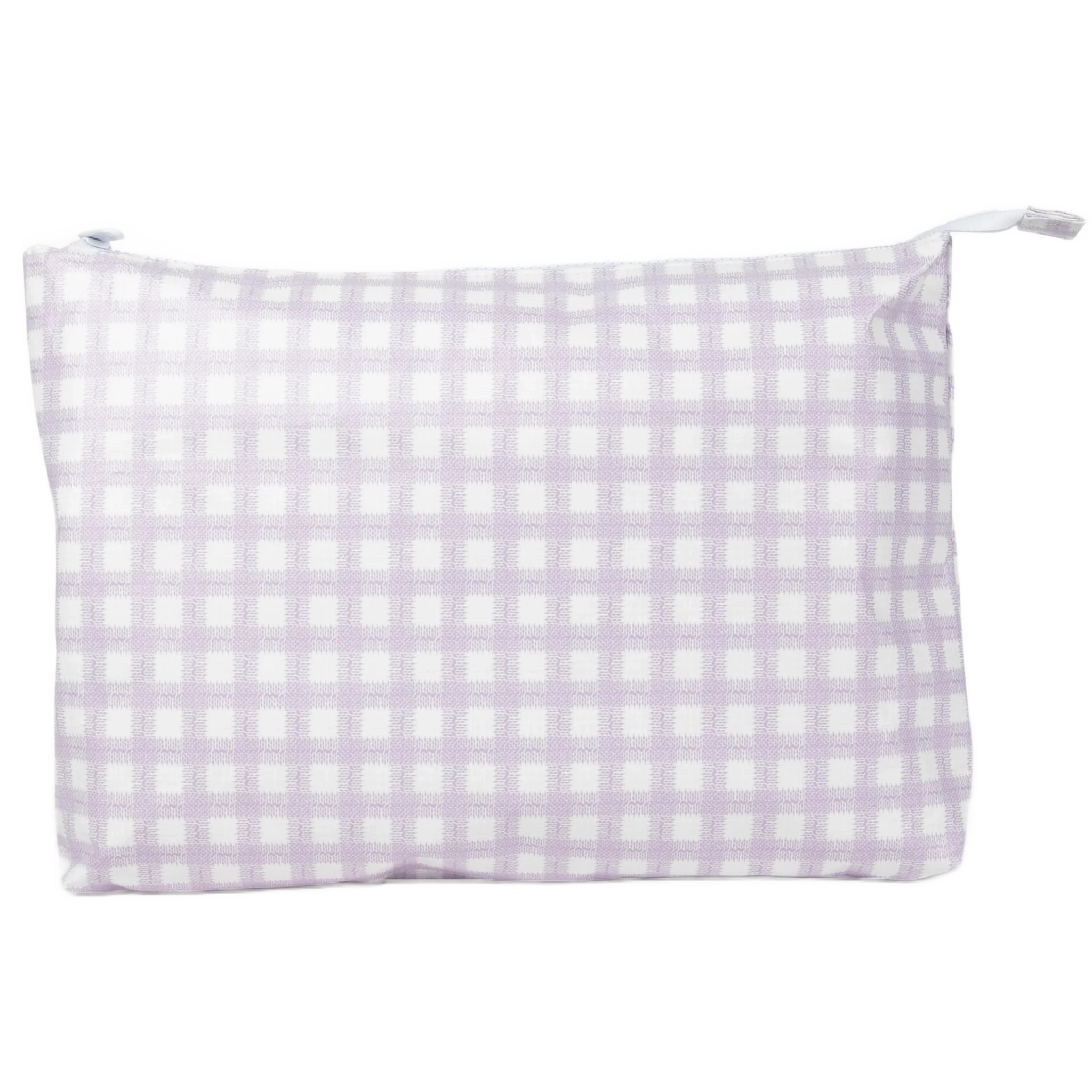 Large Stash Bag 13x9 Lilac Gingham Accessories Wipstitch Needleworks - 1