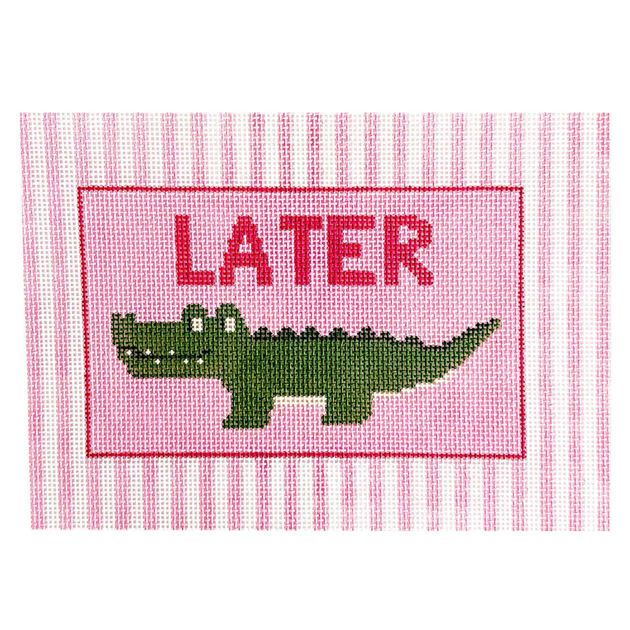 Later Gator Sign Painted Canvas Arden Gray Co. - 1