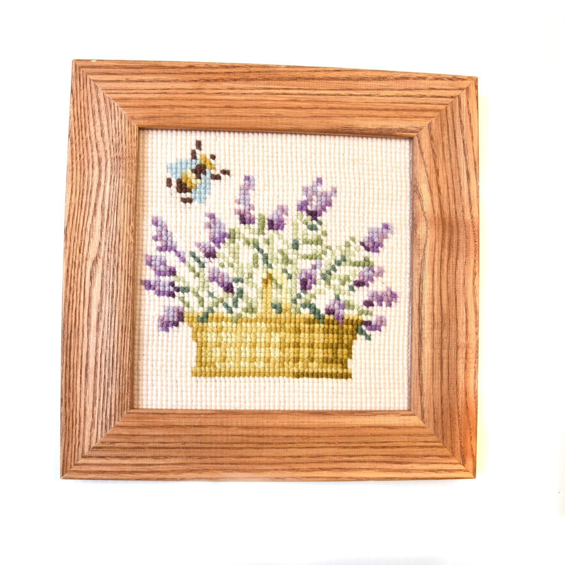 Lavender Basket Mini Needlepoint Kit Kits Elizabeth Bradley Design - 1