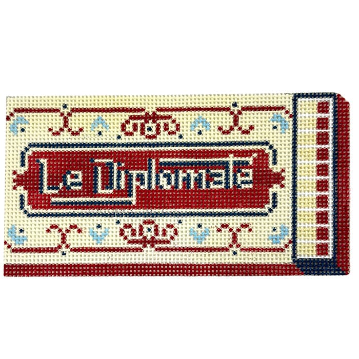 Le Diplomate Matchbox Ornament Painted Canvas Spruce Street Studio - 1