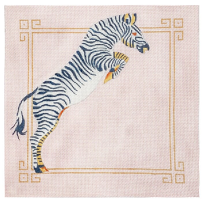 Leaping Zebra Painted Canvas Colors of Praise