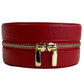 Leather 5" Round Jewelry Box - Red Leather Goods Rachel Barri Designs 