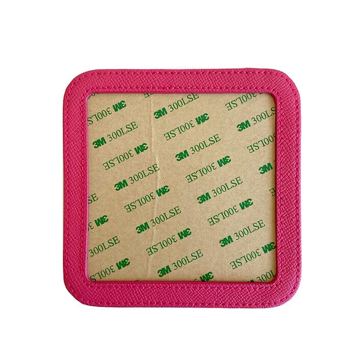 Leather 5" Square Jewelry Box Hot Pink Leather Goods Rachel Barri Designs - 2