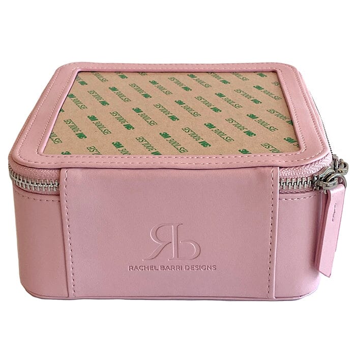 Leather 6" Square Jewelry Box - Pink Leather Goods Rachel Barri Designs 