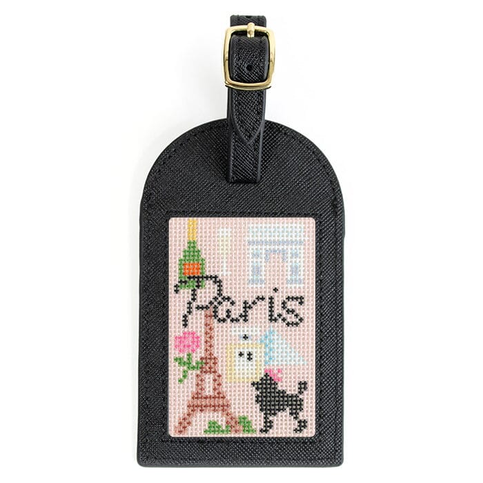 Leather Bag Tag Black Leather Goods Rachel Barri Designs - 1