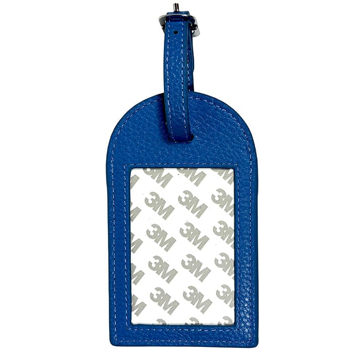 Leather Bag Tag Cadet Blue Leather Goods Rachel Barri Designs - 2