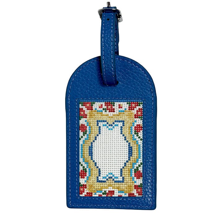 Leather Bag Tag Cadet Blue Leather Goods Rachel Barri Designs - 1