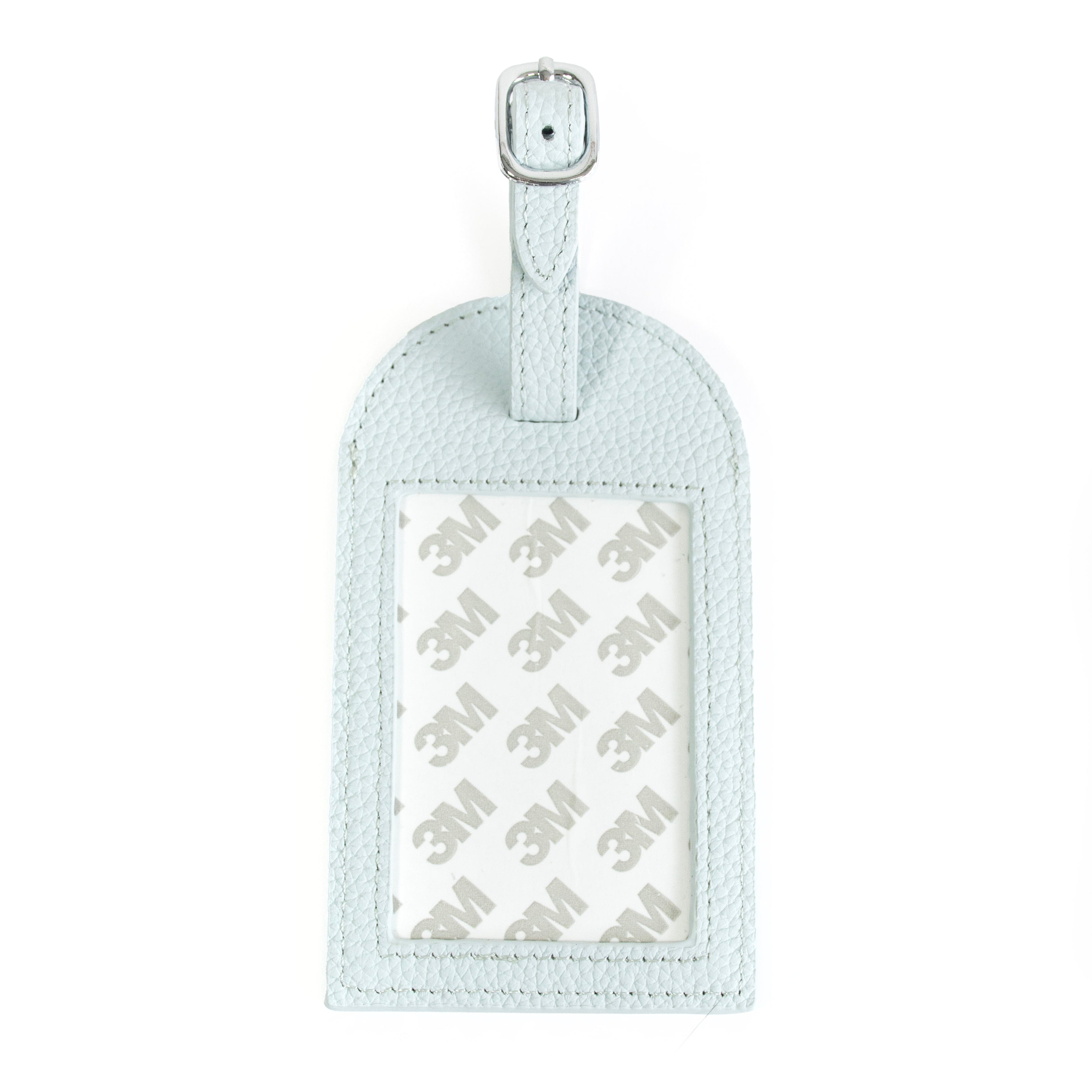 Leather Bag Tag Light Blue Leather Goods Rachel Barri Designs - 2