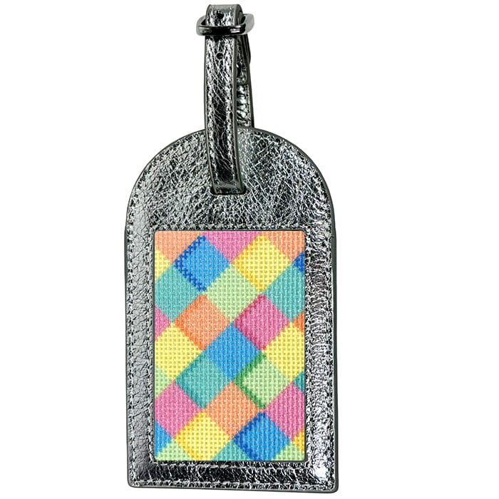 Leather Bag Tag Silver Leather Goods Rachel Barri Designs - 1