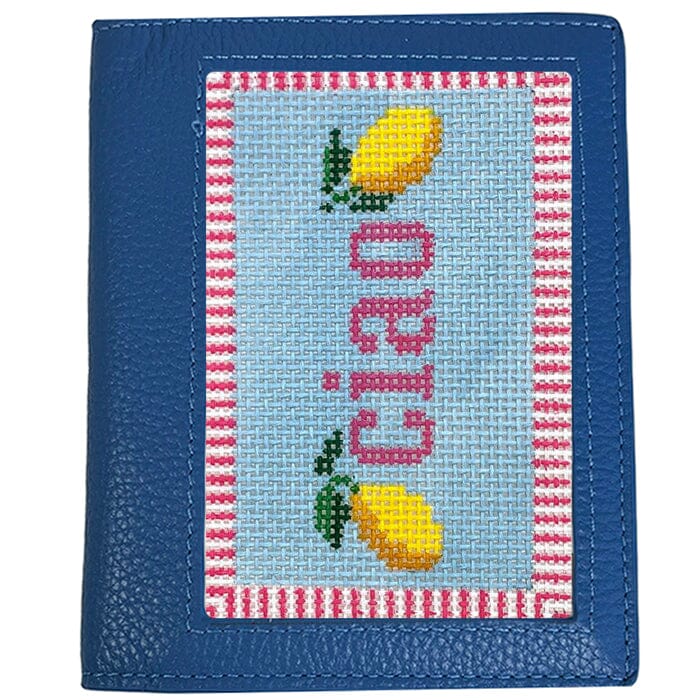 Leather Passport Cover - Cadet Blue Pebbled Leather Goods Rachel Barri Designs