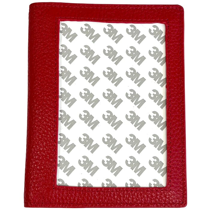 Leather Passport Cover - Red Pebbled Leather Goods Rachel Barri Designs