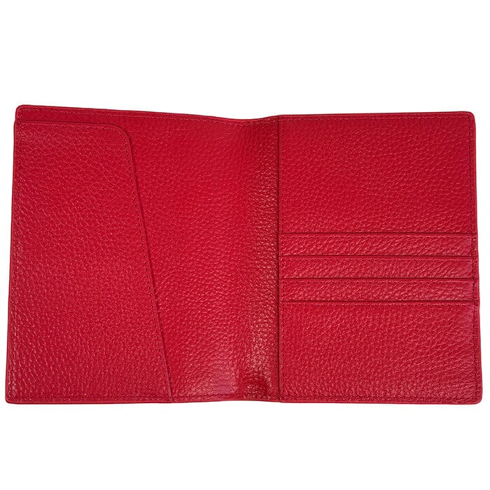 Leather Passport Cover - Red Pebbled Leather Goods Rachel Barri Designs