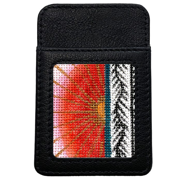 Leather Phone Case Wallet - Black | Needlepoint.Com Leather Phone Case Wallet - Black | Needlepoint.Com