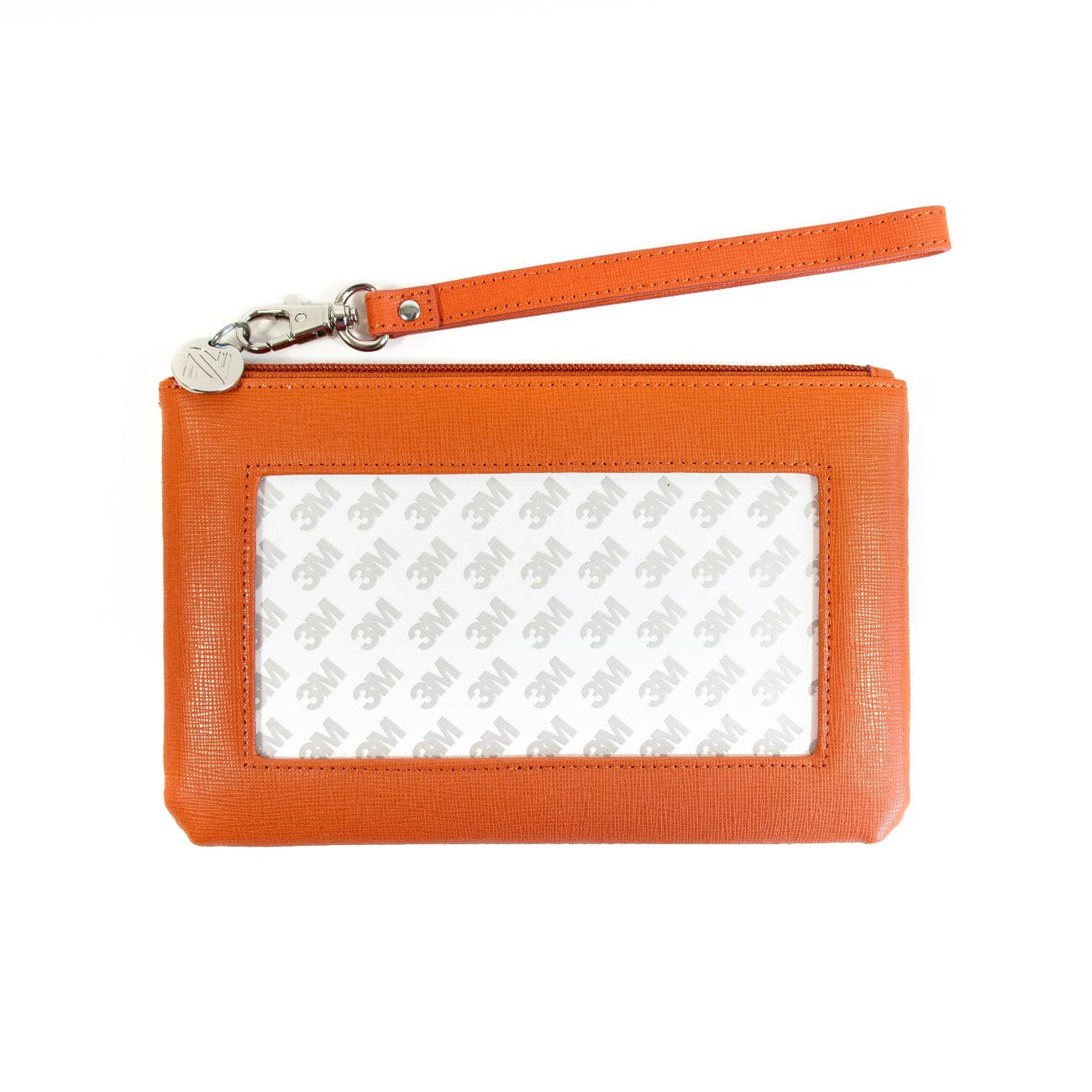 Leather Pouch Orange Leather Goods Needlepoint.Com
